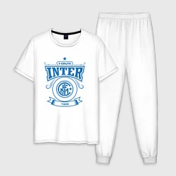 Пижама хлопковая мужская Forza Inter, цвет: белый