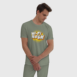 Пижама хлопковая мужская Hi-Fi Rush, цвет: авокадо — фото 2