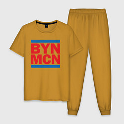 Пижама хлопковая мужская Run Bayern Munchen, цвет: горчичный