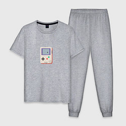 Пижама хлопковая мужская Игровая консоль Геймбой, цвет: меланж