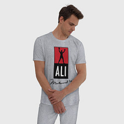 Пижама хлопковая мужская Muhammad Ali boxer, цвет: меланж — фото 2