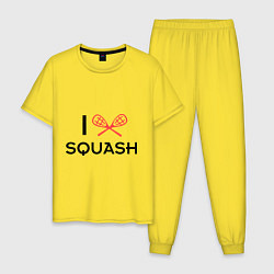 Пижама хлопковая мужская I Love Squash, цвет: желтый