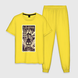 Мужская пижама Бендер в стиле ретрофутуризма