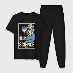 Пижама хлопковая мужская Vault science, цвет: черный