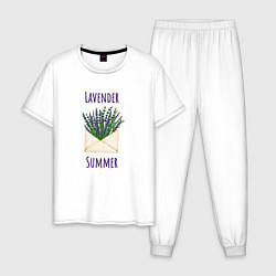 Мужская пижама Lavender Summer - букет лаванды в конверте