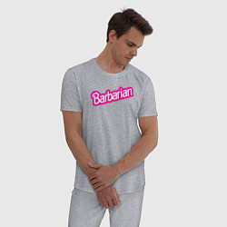 Пижама хлопковая мужская Барби варвар - барбариан, цвет: меланж — фото 2