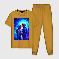 Мужская пижама Космическая любовь - нейросеть