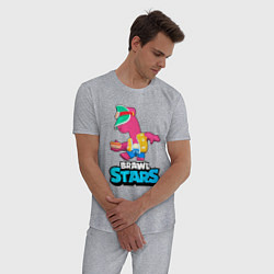 Пижама хлопковая мужская Doug brawl stars, цвет: меланж — фото 2