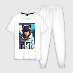 Мужская пижама Девочка-волчонок - аниме