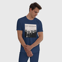 Пижама хлопковая мужская Тру фанат Joy Division, цвет: тёмно-синий — фото 2