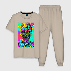 Мужская пижама Cool skull - pop art - vogue