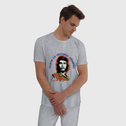 Пижама хлопковая мужская Че Гевара - всегда вперёд к победе!, цвет: меланж — фото 2