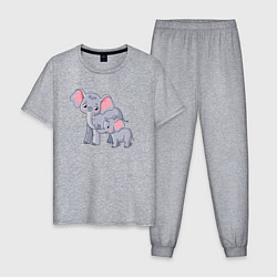 Мужская пижама Elephants family
