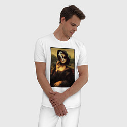 Пижама хлопковая мужская Mona Singer, цвет: белый — фото 2