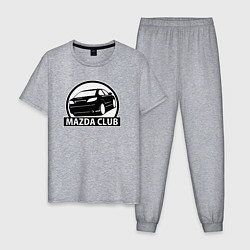 Пижама хлопковая мужская Mazda club, цвет: меланж