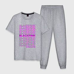 Пижама хлопковая мужская Blackpink kpop - музыкальная группа из Кореи, цвет: меланж