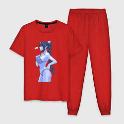 Пижама хлопковая мужская Shadowheart - Baldurs Gate 3, цвет: красный