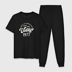 Пижама хлопковая мужская 1977 год - выдержанный до совершенства, цвет: черный