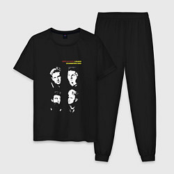 Пижама хлопковая мужская Depeche Mode - Black Celebration list, цвет: черный