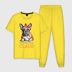 Мужская пижама Французский новогодний бульдог
