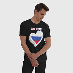 Пижама хлопковая мужская 34 регион Волгоградская область, цвет: черный — фото 2