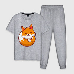 Пижама хлопковая мужская Orange fox, цвет: меланж