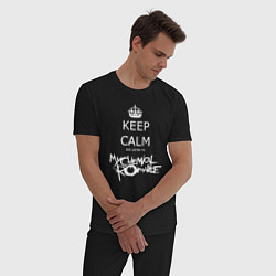 Пижама хлопковая мужская My Chemical Romance keep calm, цвет: черный — фото 2