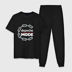Пижама хлопковая мужская Depeche Mode - Ring, цвет: черный