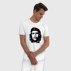 Пижама хлопковая мужская Портрет Эрнесто Че Гевары, цвет: белый — фото 2
