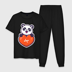 Мужская пижама Сердечная панда