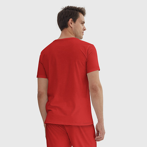 Мужская пижама Avowed logo / Красный – фото 4