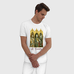 Пижама хлопковая мужская St trinity, цвет: белый — фото 2