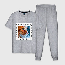 Мужская пижама Рыжий кот: хочется быть адекватным но мур