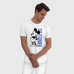 Пижама хлопковая мужская So funny Mickey, цвет: белый — фото 2