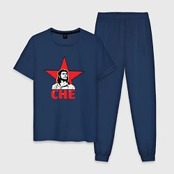 Пижама хлопковая мужская Che Guevara star, цвет: тёмно-синий