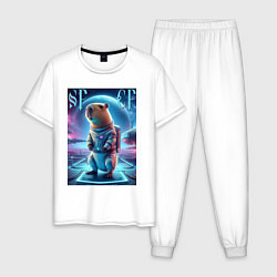 Мужская пижама Космонавт Каппи в скафандре - нейросеть