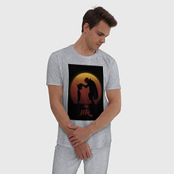 Пижама хлопковая мужская Луффи Шанкс, цвет: меланж — фото 2