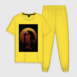 Пижама хлопковая мужская Луффи Шанкс, цвет: желтый
