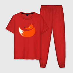 Пижама хлопковая мужская Foxy fox, цвет: красный