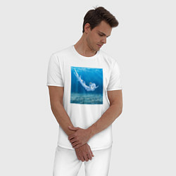 Пижама хлопковая мужская Bait for man - Rei Evangelion, цвет: белый — фото 2