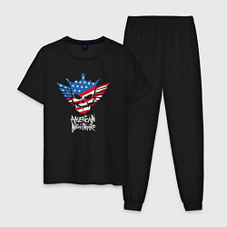 Пижама хлопковая мужская Коди Роудс - Американский кошмар, цвет: черный