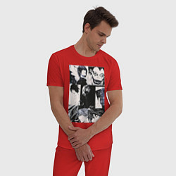Пижама хлопковая мужская Тетрадь смерти Рюк, цвет: красный — фото 2