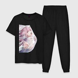 Пижама хлопковая мужская Милый во Франксе Zero Two, цвет: черный