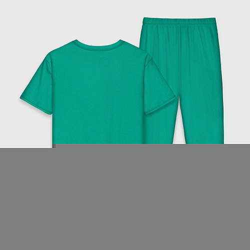 Мужская пижама Заяц - лучший выпускник / Зеленый – фото 2