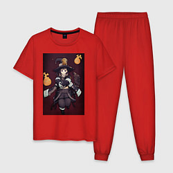 Пижама хлопковая мужская Пламенная бригада пожарных Маки Одзэ, цвет: красный