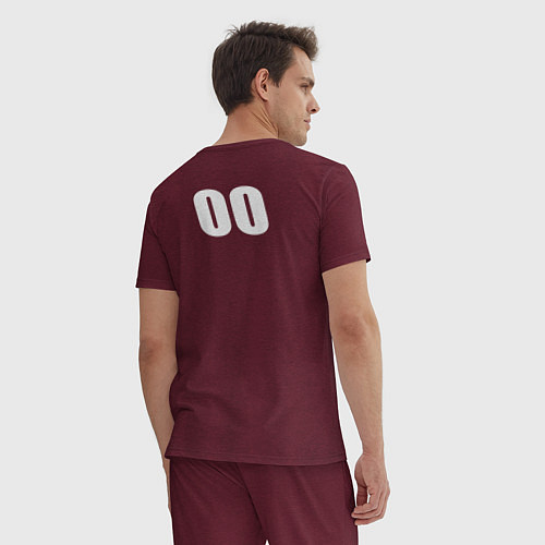Мужская пижама Скуф союз / Меланж-бордовый – фото 4