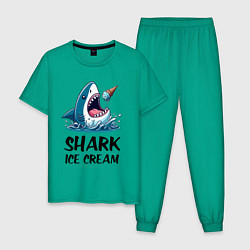 Мужская пижама Shark ice cream - ai art