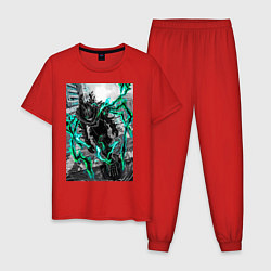 Пижама хлопковая мужская Моя геройская академия Идзуку Мидория причуда, цвет: красный