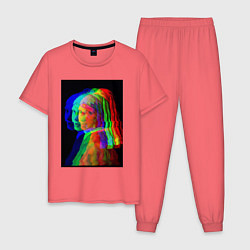 Мужская пижама Девушка с жемчужной серёжкой с глюками