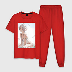 Пижама хлопковая мужская Реинкарнация безработного - секси Сильфиетта ночну, цвет: красный
